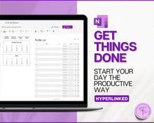 Load image into Gallery viewer, OneNote To Do List Template | Packed with Hyperlinked To Do List for One Note, Digital Task List, Brain Dump Template, ADHD to do list &amp; Minimalist List
