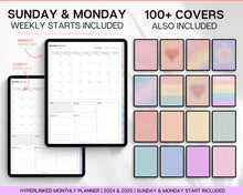 Load image into Gallery viewer, 2024 Colorful Monthly Planner | COLORFUL Hyperlinked Digital Calendar &amp; iPad Planner |  Monthly Schedule, Life Planner | For GoodNotes &amp; Notability
