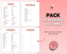 Load image into Gallery viewer, Wedding Checklist Bundle | Packed with Wedding Timeline, Photo Shot List, Wedding Planner Binder Kit, Wedding Day Schedule, To Do List &amp; Packing Countdown
