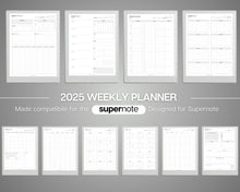 Load image into Gallery viewer, 2025 Supernote WEEKLY Planner | Packed with Supernote Template, Hyperlinked Digital Planner for Calendar &amp; Schedule | Perfect for a5x &amp; a6x
