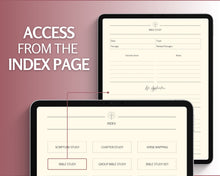 Load image into Gallery viewer, Digital Bible Study Guide | With Bible Study Journal Templates, Soap, Notes, Verse Mapping, Christian Prayer &amp; Bible Journaling | Perfect for GoodNotes &amp; iPad
