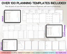 Load image into Gallery viewer, 2025 OneNote Digital Planner | OneNote Template for Daily, Weekly &amp; Monthly Planning | Colorful
