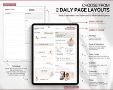 Load image into Gallery viewer, 2025 Ultimate Digital Planner | Daily, Weekly, Monthly Planner for iPad &amp; GoodNotes, That Girl Aesthetic | Mono
