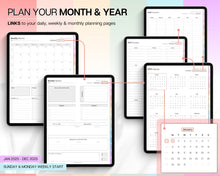 Load image into Gallery viewer, 2025 Colorful Digital Planner | Daily, Weekly, Monthly Planner for iPad &amp; GoodNotes
