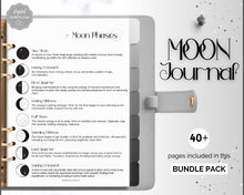 Load image into Gallery viewer, 2024 Moon Journal | With Moon Calendar, Moon Phases, 2024 2025 Lunar Calendar, Moon Planner, Moon Magic, New Moon, Moon Phase Printable &amp; Manifestation
