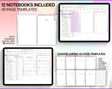 Load image into Gallery viewer, COLORFUL 2025 OneNote Planner | 2025 Digital Planner with OneNote Templates, Daily, Weekly &amp; Monthly | Perfect for Windows, Adhd, Notebook &amp; One Note | Colorful
