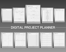 Load image into Gallery viewer, Project Planner Templates for reMarkable tablet | Digital Project Tracker Management Tool Includes Gannt Charts
