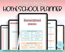 Load image into Gallery viewer, 2024 - 2025 Homeschool Digital GoodNotes Planner | iPad Lesson Plan Template for Home School Teacher
