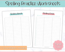 Load image into Gallery viewer, Spelling Practice Worksheet Templates for Spelling Word Tests | Colorful Sky
