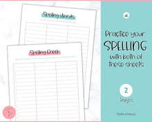 Load image into Gallery viewer, Spelling Practice Worksheet Templates for Spelling Word Tests | Colorful Sky
