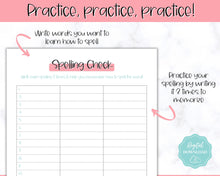 Load image into Gallery viewer, Spelling Practice Worksheet Templates for Spelling Word Tests | Colorful Sky
