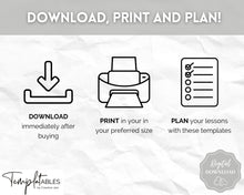 Load image into Gallery viewer, Weekly Lesson Plan Template Printable | Teacher Lesson Plan, Editable Digital Lesson Planner | Mono
