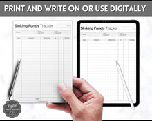 Load image into Gallery viewer, Sinking Funds Tracker BUNDLE | Printable Savings, Budget &amp; Finance Trackers | Mono
