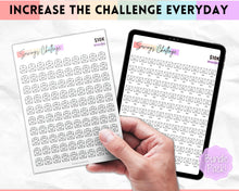 Load image into Gallery viewer, 10k Envelope Challenge, 10000 Savings Tracker Printable, 100 Envelopes Save, Budget Cash Envelope, 100 day challenge, Money Saving Finance | Pastel Rainbow
