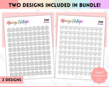 Load image into Gallery viewer, 10k Envelope Challenge, 10000 Savings Tracker Printable, 100 Envelopes Save, Budget Cash Envelope, 100 day challenge, Money Saving Finance | Pastel Rainbow
