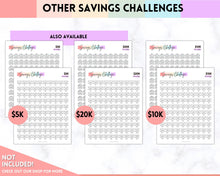 Load image into Gallery viewer, 10k Envelope Challenge, 10000 Savings Tracker Printable, 100 Envelopes Save, Budget Cash Envelope, 100 day challenge, Money Saving Finance | Pastel Rainbow
