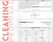 Load image into Gallery viewer, Cleaning Proposal &amp; Commerical Cleaning Estimate Template | Editable Commercial Cleaning Services Template
