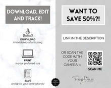 Load image into Gallery viewer, Sinking Funds Tracker BUNDLE | Printable Savings, Budget &amp; Finance Trackers | Mono
