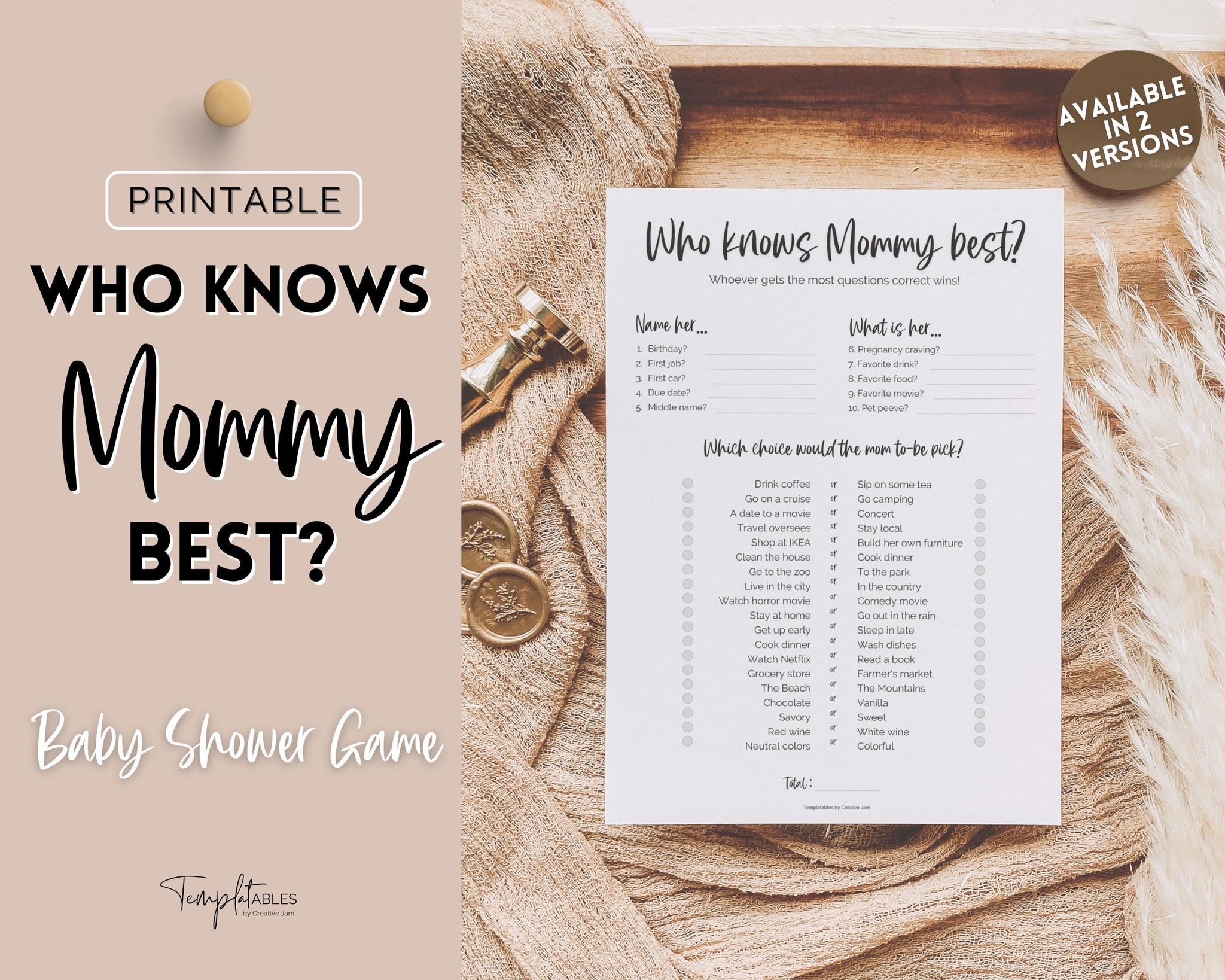 free printable baby shower games who knows mommy the best