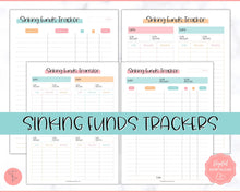 Load image into Gallery viewer, Sinking Funds Tracker BUNDLE | Printable Savings, Budget &amp; Finance Trackers | Colorful Sky
