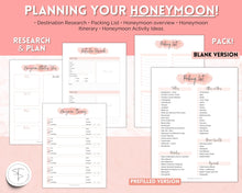 Load image into Gallery viewer, Wedding Planner Printable BUNDLE | Wedding Binder, Checklist, Budget, Wedding Day Schedule &amp; To Do List Planner Book | Pink Watercolor
