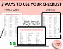Load image into Gallery viewer, Airbnb Essentials Checklist | EDITABLE Airbnb Inventory List for Airbnb Hosts | Pink
