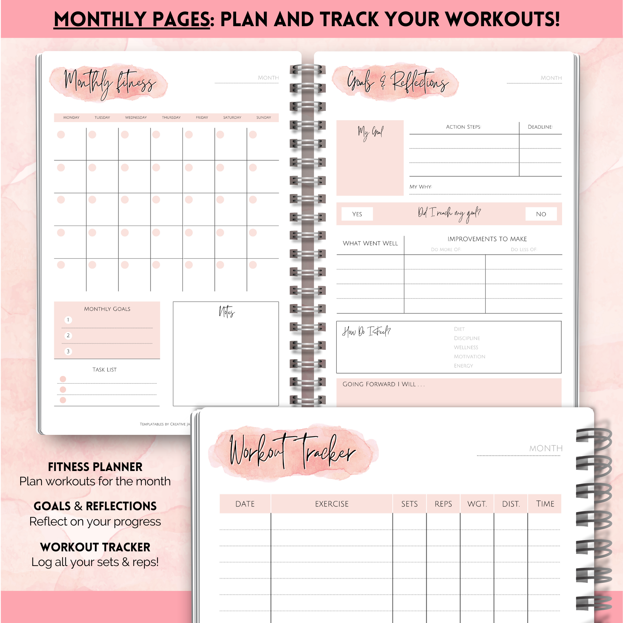 90 Days Planner Fitness Wellness Daily Agenda Exercise Weight Loss –  Lifestyle, Nutrition & Workout Journal - AliExpress