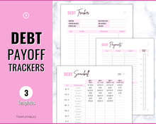 Load image into Gallery viewer, DEBT TRACKER, Debt Snowball, Debt Payoff Tracker Printable | Dave Ramsey Debt Free Tracker | Brit Pink
