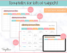 Load image into Gallery viewer, Weekly Lesson Plan Template Printable | Teacher Lesson Plan, Editable Digital Lesson Planner | Colorful Sky
