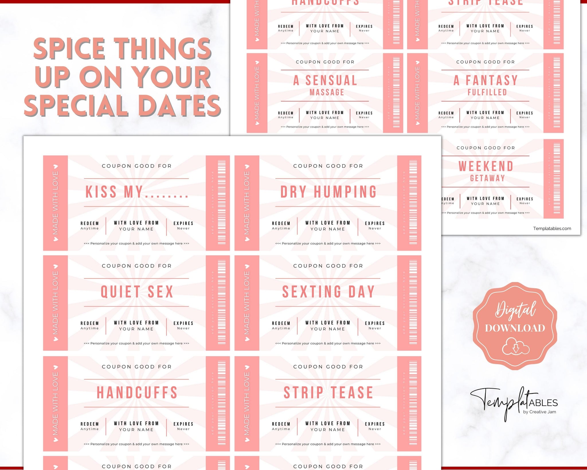 Sex Things for Boyfriend: Sex Coupons Book and Vouchers: Sex