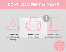Load image into Gallery viewer, Save 2023 in 2023 Savings Tracker | 2k Savings Challenge Printable | Pink
