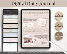 Load image into Gallery viewer, Digital Daily Journal | GoodNotes Hyperlinked Digital Planner | iPad Diary | Bundle 1
