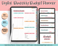 Load image into Gallery viewer, Biweekly Paycheck Budget Planner | DIGITAL GoodNotes Budget by Paycheck Planner | Zero Based Finance | Colorful Sky
