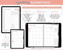 Load image into Gallery viewer, 2022 Digital Planner, 2022 Planner, 2022 Monthly, Weekly, GoodNotes Digital Journal Notebook, Fitness, Budget, Wellness, Goals, iPad Sticker | Mono
