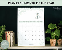 Load image into Gallery viewer, 2023 Monthly Calendar Printable | 12 Month Desk Calendar Planner | Portrait Green
