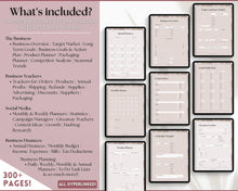 Load image into Gallery viewer, Digital Small Business Planner | GoodNotes Undated Digital Trackers for Entrepreneurs | Social Media, Finance Planner | Lux
