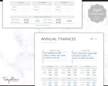 Load image into Gallery viewer, Annual Budget Tracker | Bill, Expenses, Income &amp; Savings Tracker | Mono
