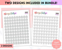 Load image into Gallery viewer, 20k 100 Envelope Challenge Printable, 20000 Savings Tracker, 100 Day Challenge, Cash Envelopes, Money Saving, Save, Budget Envelope, Finance, 20000 | Pastel Rainbow
