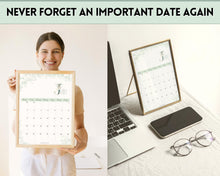 Load image into Gallery viewer, 2023 Monthly Calendar Printable | 12 Month Desk Calendar Planner | Portrait Green
