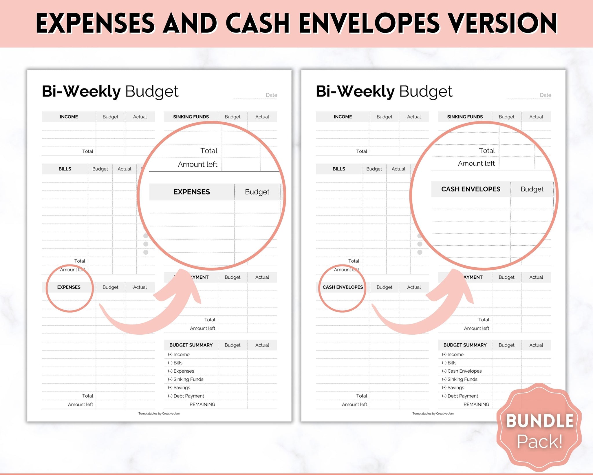 Peachy Monthly Budget Planner, Financial Planning,budget Binder,finance  Planner Printable, Monthly Budget,finance Binder,biweekly Budget 