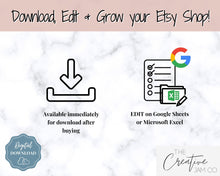 Load image into Gallery viewer, Etsy Fee and Profit Calculator | Pricing Spreadsheet for Small Business &amp; Etsy Sellers | Brown
