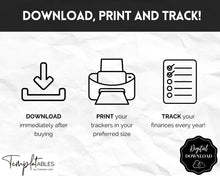 Load image into Gallery viewer, Annual Budget Tracker | Bill, Expenses, Income &amp; Savings Tracker | Mono

