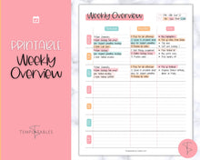 Load image into Gallery viewer, College Student Weekly Planner Schedule | Academic Class Organizer 2023 | Colorful Sky
