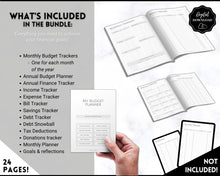 Load image into Gallery viewer, Annual Budget Tracker | Bill, Expenses, Income &amp; Savings Tracker | Mono
