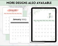 Load image into Gallery viewer, 2023 Monthly Calendar Printable | 12 Month Desk Calendar Planner | Portrait Green
