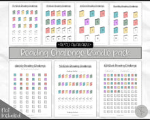 Load image into Gallery viewer, 52 Weeks Reading Book Challenge | Weekly Reading Challenge, Adult &amp; Kids Reading Log &amp; Book Tracker | Sky Mono

