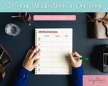 Load image into Gallery viewer, College Student Weekly Planner Schedule | Academic Class Organizer 2023 | Colorful Sky
