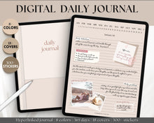 Load image into Gallery viewer, Digital Daily Journal | GoodNotes Hyperlinked Digital Planner | iPad Diary | Bundle 1
