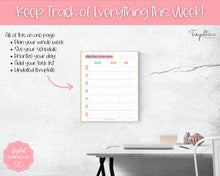 Load image into Gallery viewer, College Student Weekly Planner Schedule | Academic Class Organizer 2023 | Colorful Sky
