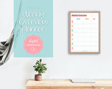 Load image into Gallery viewer, College Student Weekly Planner Schedule | Academic Class Organizer 2023 | Colorful Sky
